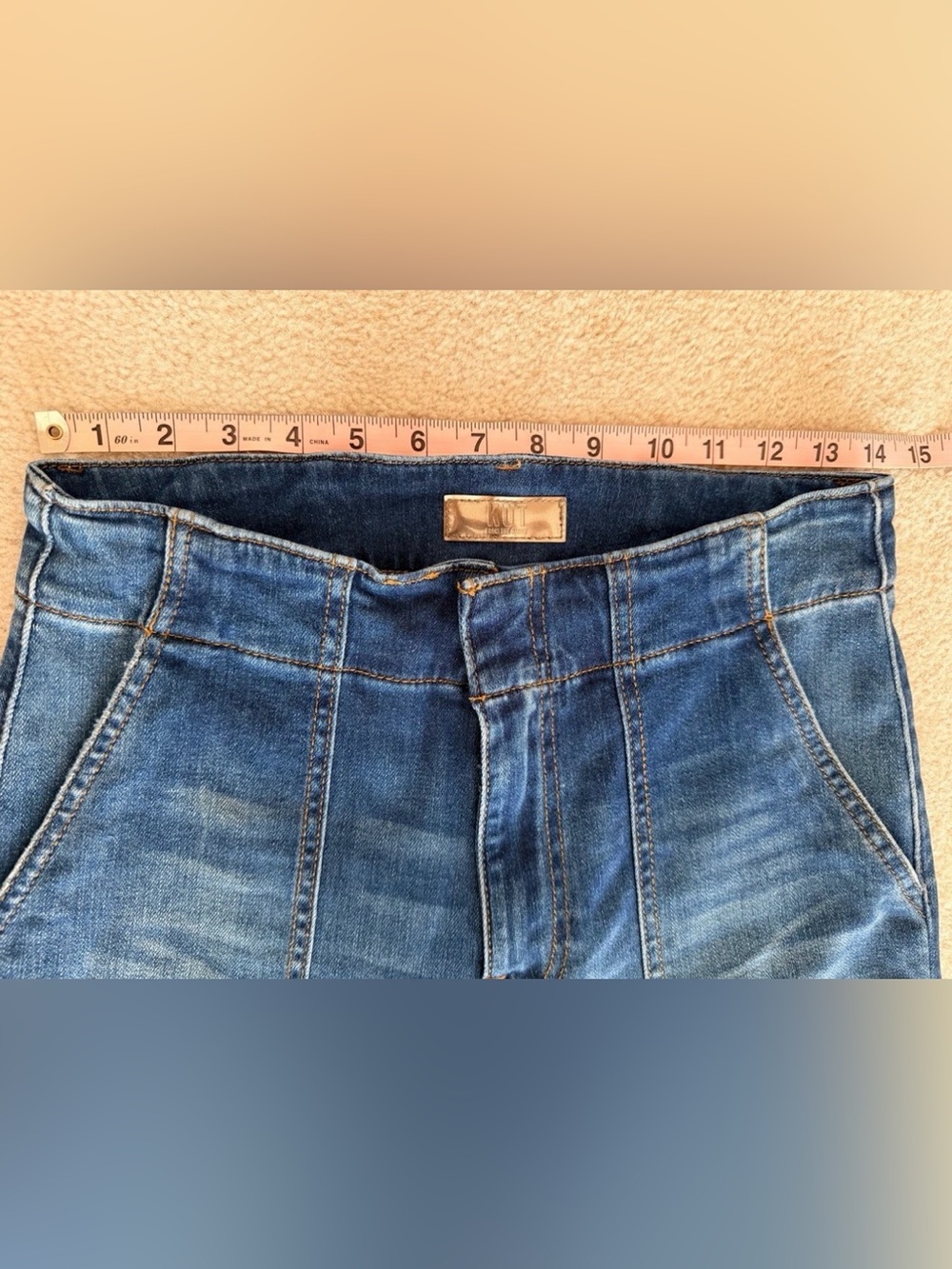 KUT from the Kloth Meg High Rise Fab Ab Wide Leg Raw Hem Jeans Size 2 - Picture 5 of 9